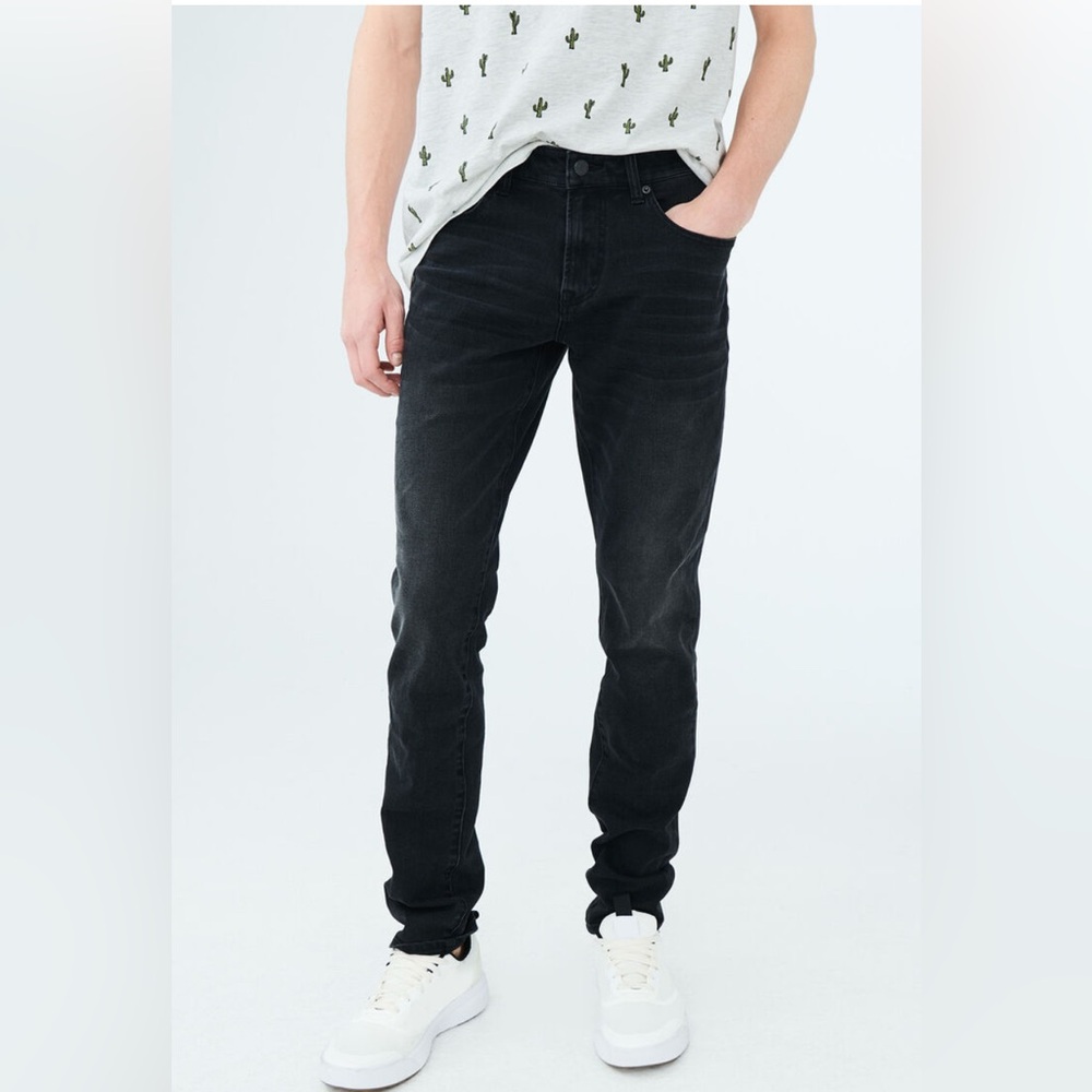 Aeropostale Like New Mens Black Skinny Jeans Size 32 x 32